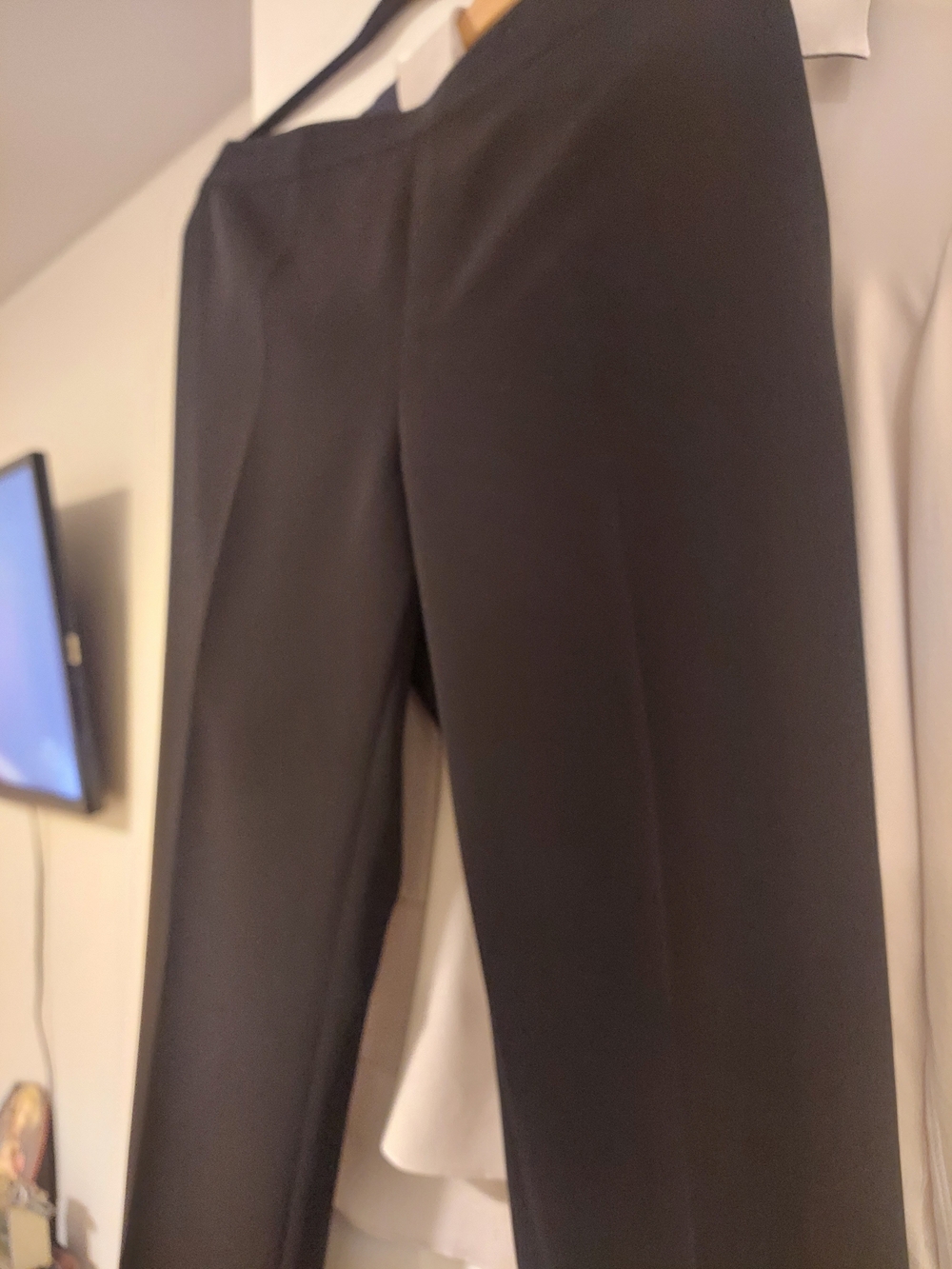 Lafayette 148 New York Black Straight-Leg Dress Trousers